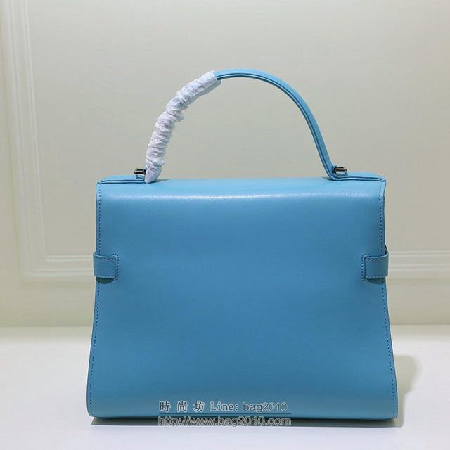 DELVAUX女包 Delvaux Tempete系列 原版牛皮 中號 德爾沃女手提包 手拎包 手腕包 TP0028松石蘭  fcs1404